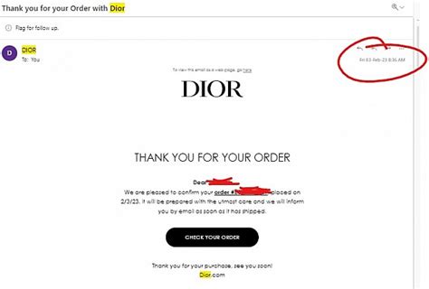 cancel dior order online